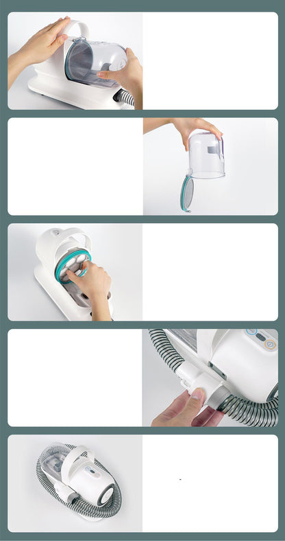 Smart Grooming Tool with Hair Sucker for Pets